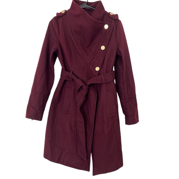 Guess Asymmetrical Wool Blend Coat Size Medium - Picture 1 of 12